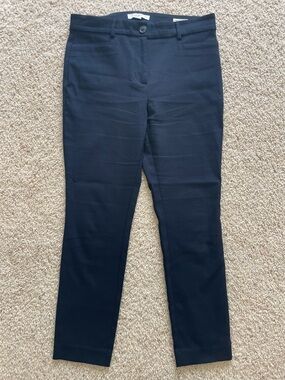 LOFT Petite Sutton Skinny Navy Dress Pants